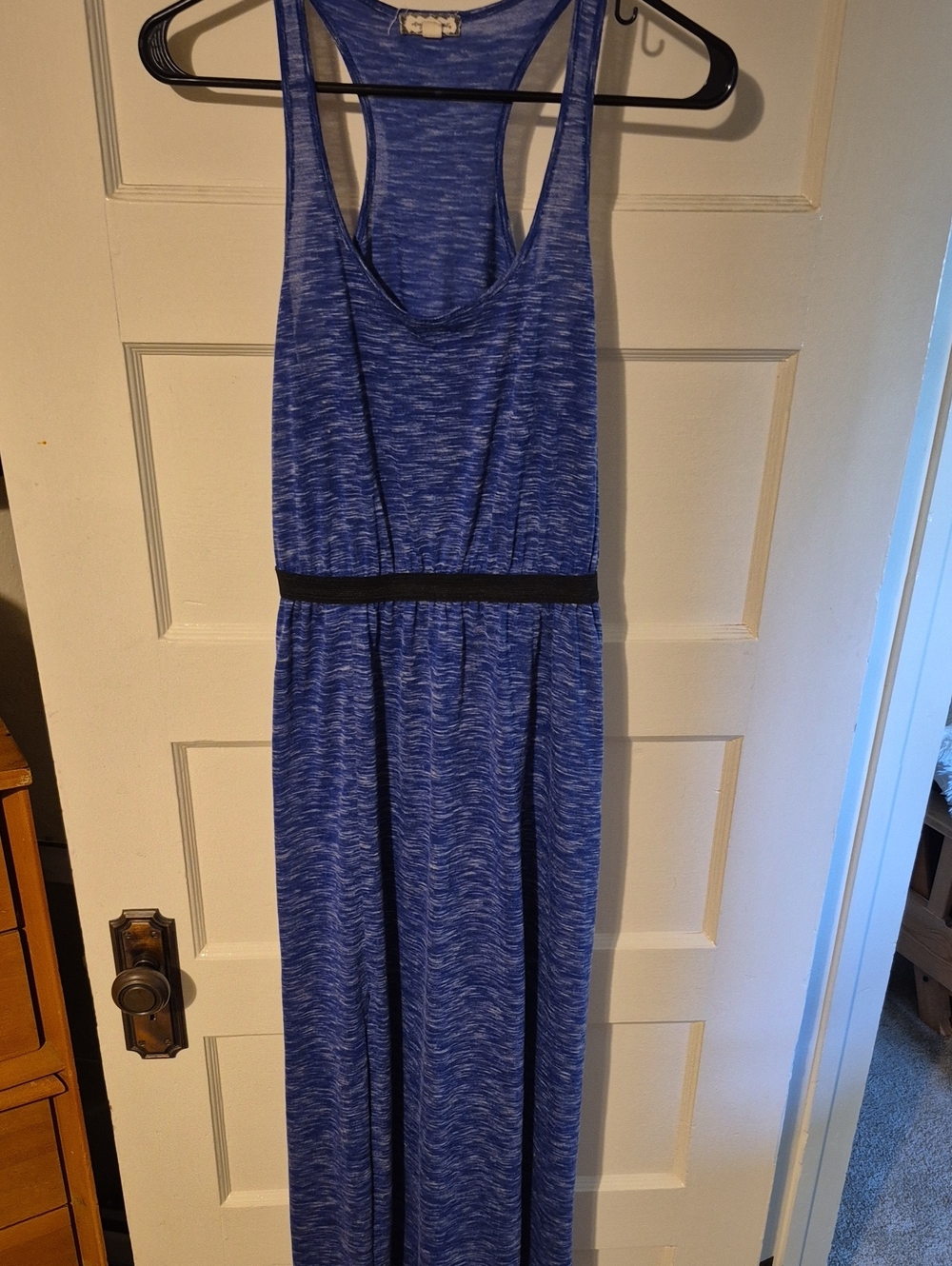 Eyeshadow Womans Maxi Dress With Two Slits In Front. Soft And Form Fitting